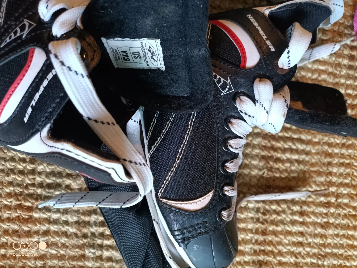 All Hockey Gear Lot –6 Skates + Helmet + Glove + 3 Sticks image indicator(4)