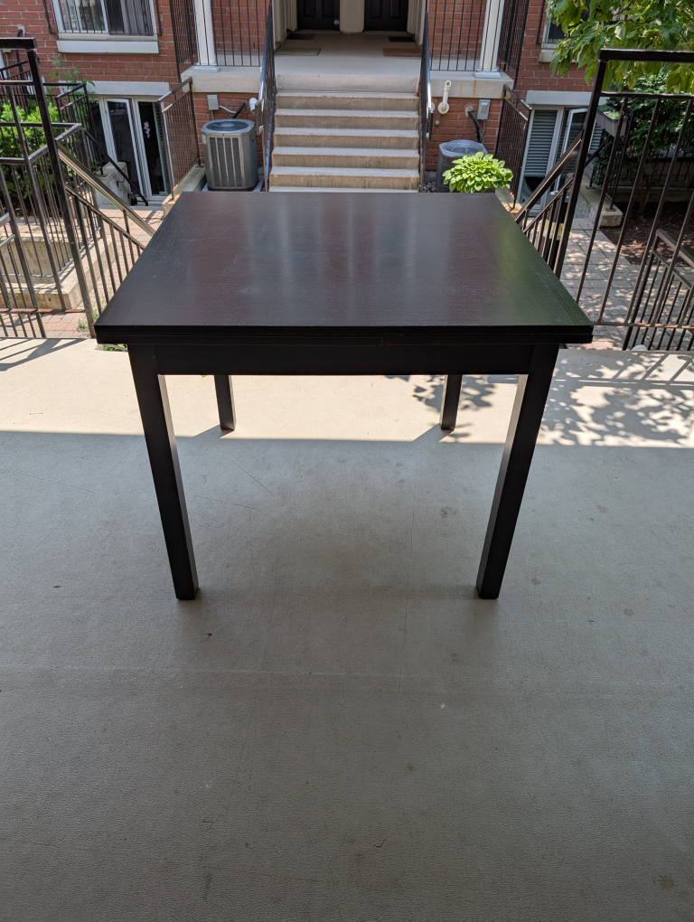 Dark Brown Square Dining Table with Chairs - photo 2