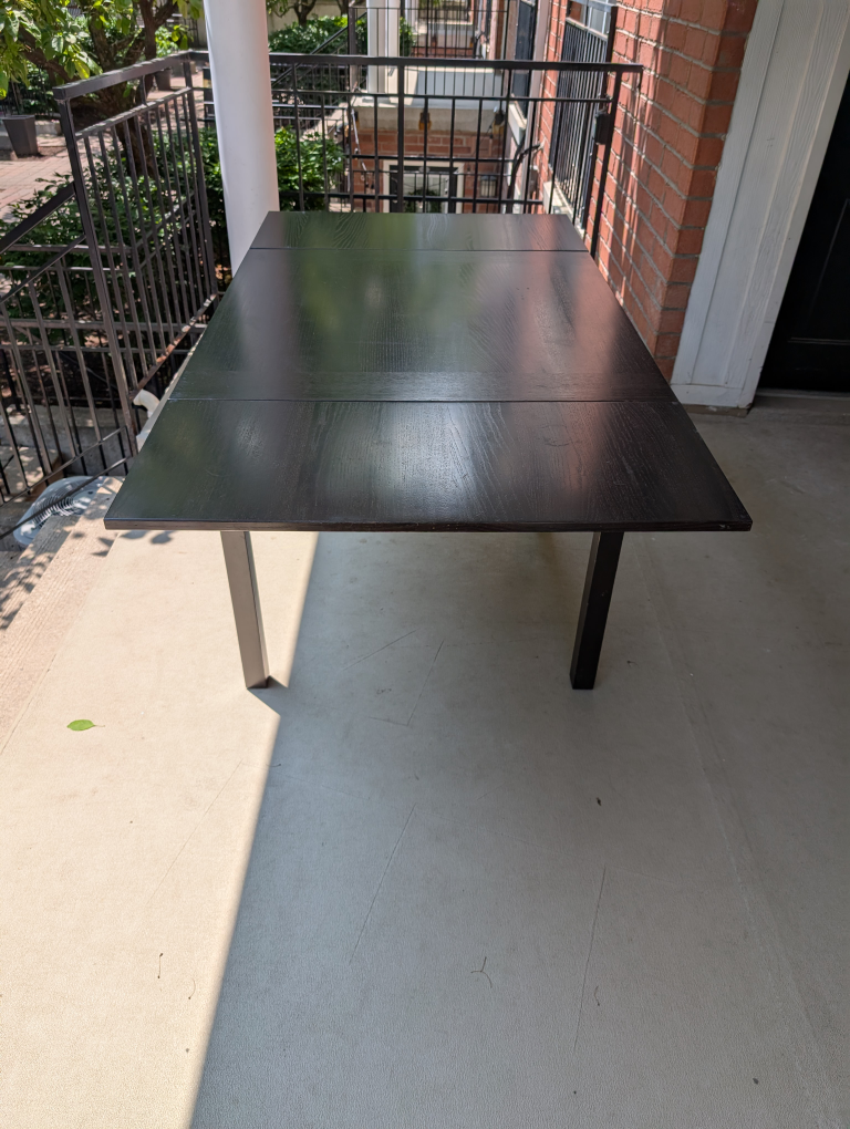 Dark Brown Square Dining Table with Chairs - photo 4