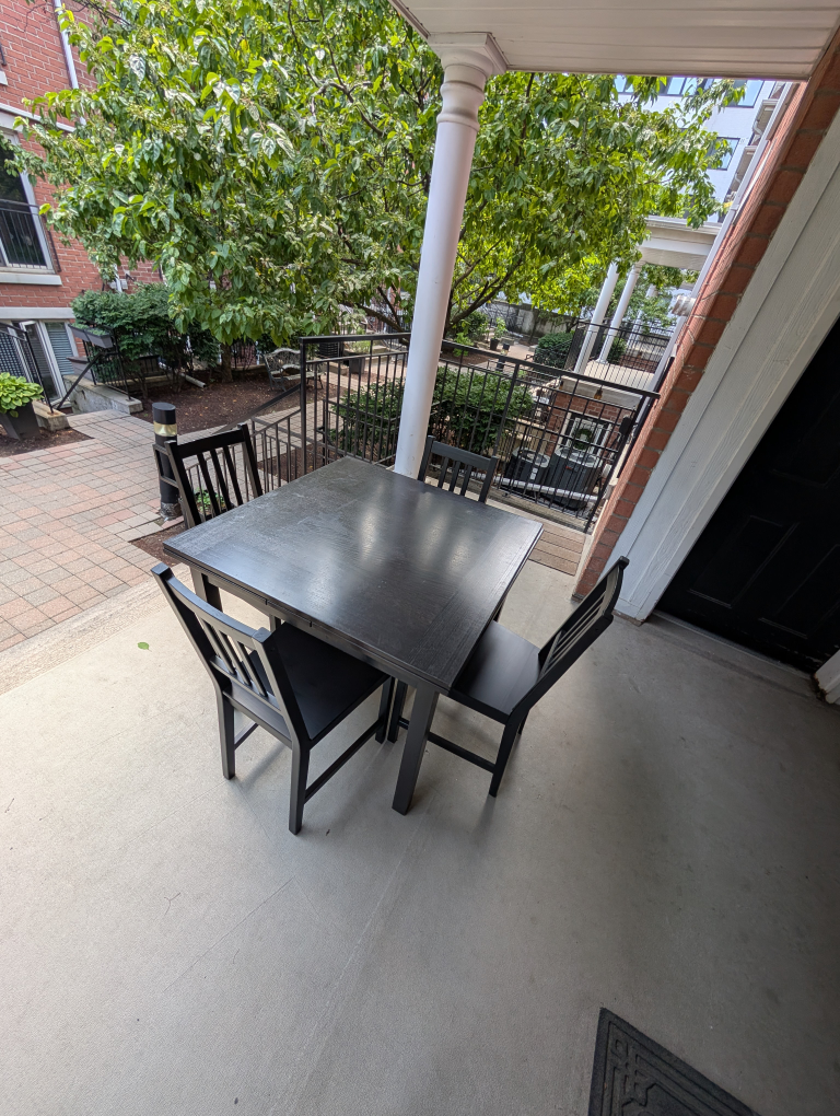 Dark Brown Square Dining Table with Chairs - photo 5