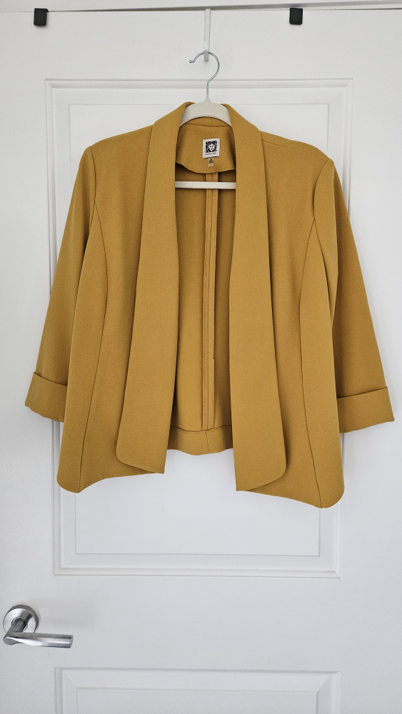 Anne Klein Women's Blazer - Size M (fits Large), mustard colour - photo 3