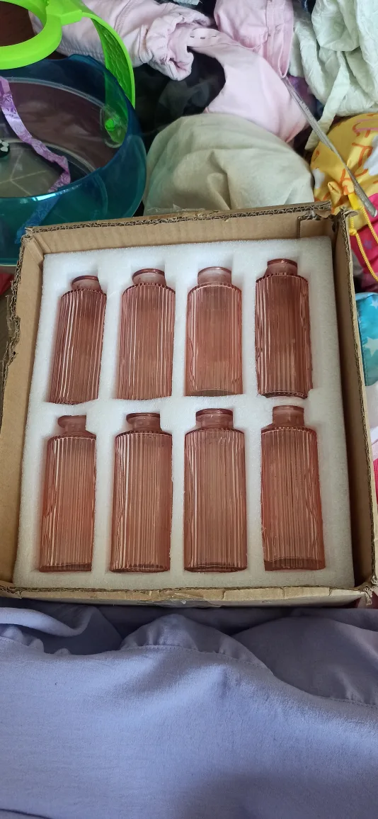 Rose Pink Glass Vases Set🥕 image indicator(2)