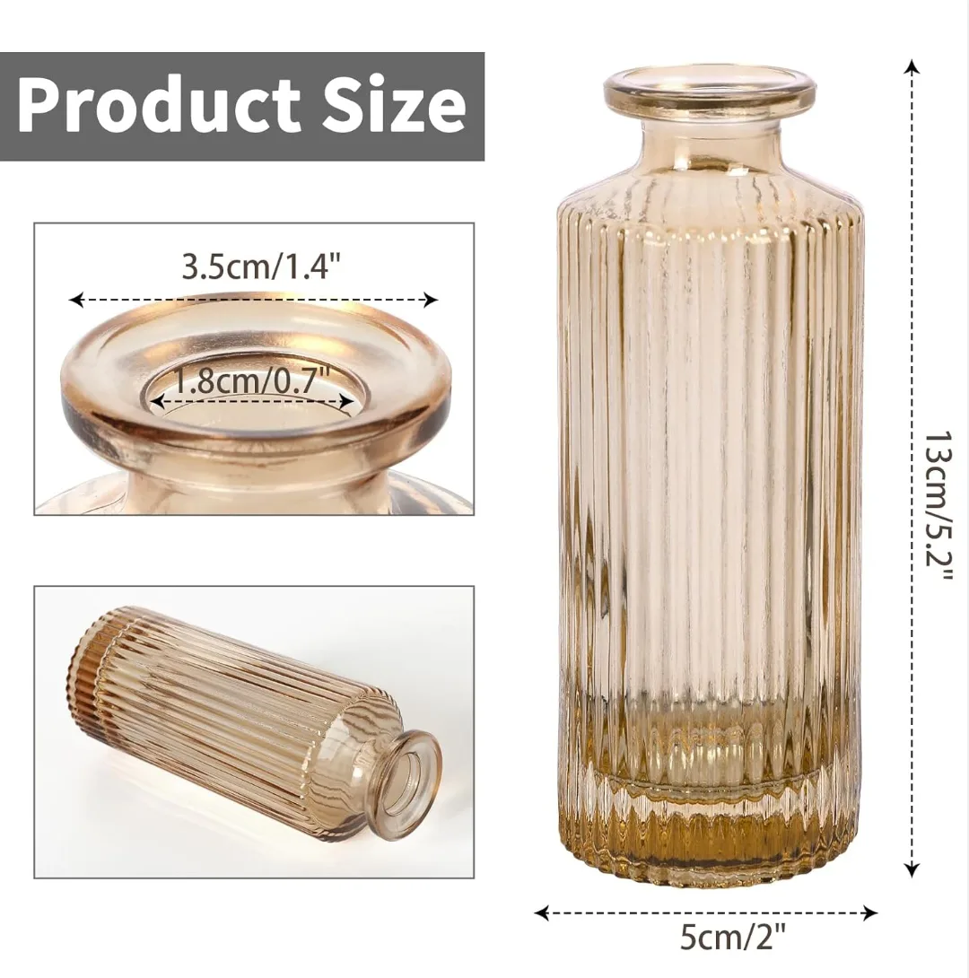 Rose Pink Glass Vases Set🥕 image indicator(10)