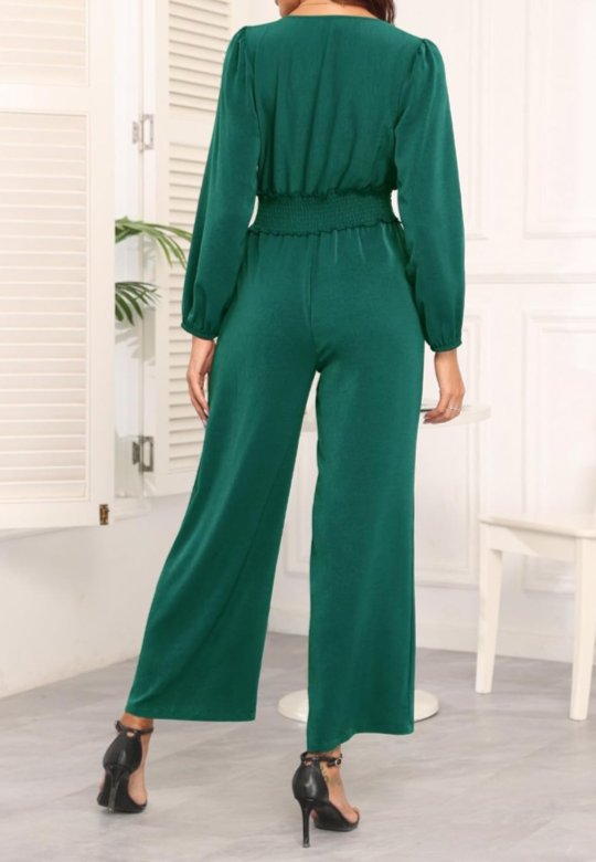 Green Long Sleeve Jumpsuit - photo 3