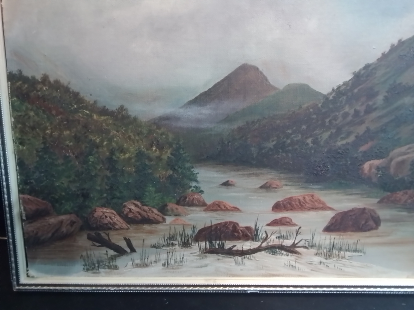 Vintage Western Landscape Painting - photo 2