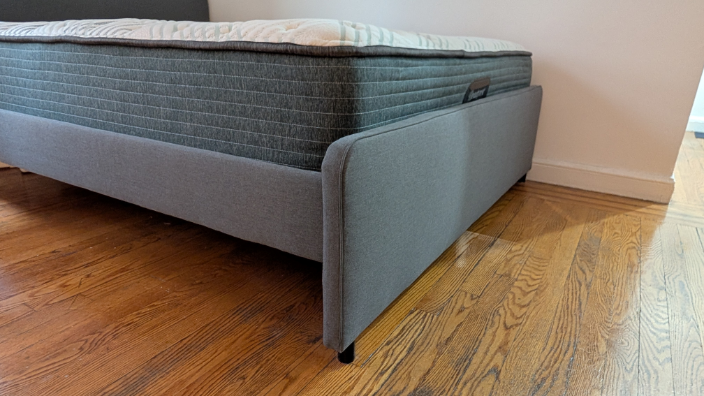 Gray Upholstered Bed Frame - photo 3
