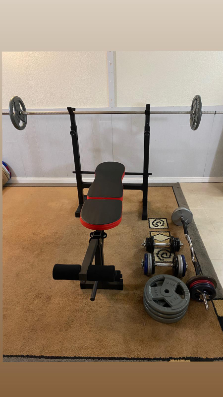 Marcy Weight Bench with Weights