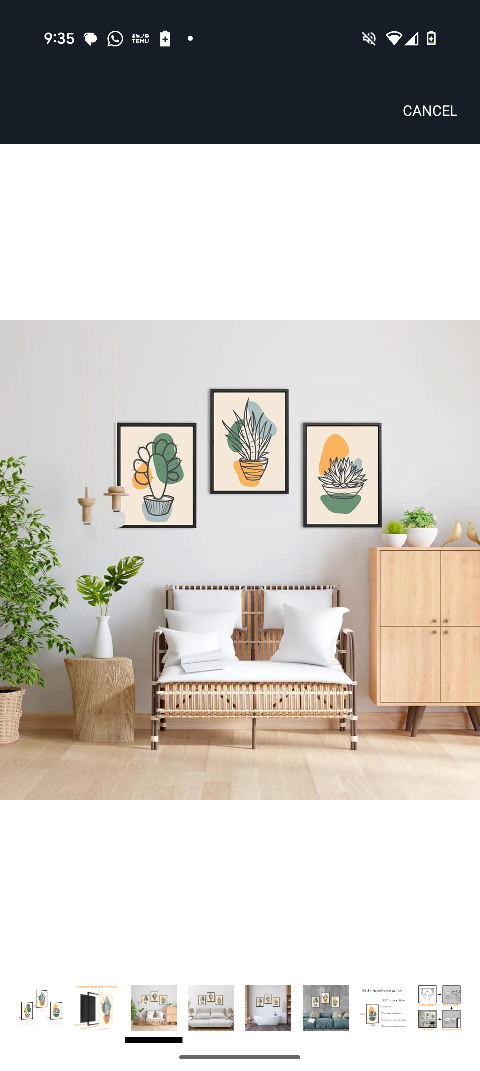 Set of 3 Framed Canvas Wall Art - photo 2