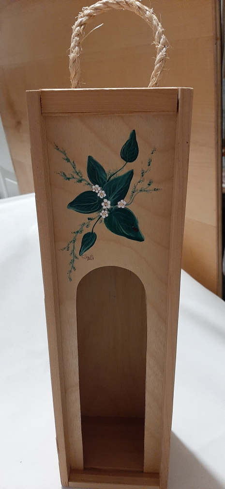 Hand-Painted Wood wine box