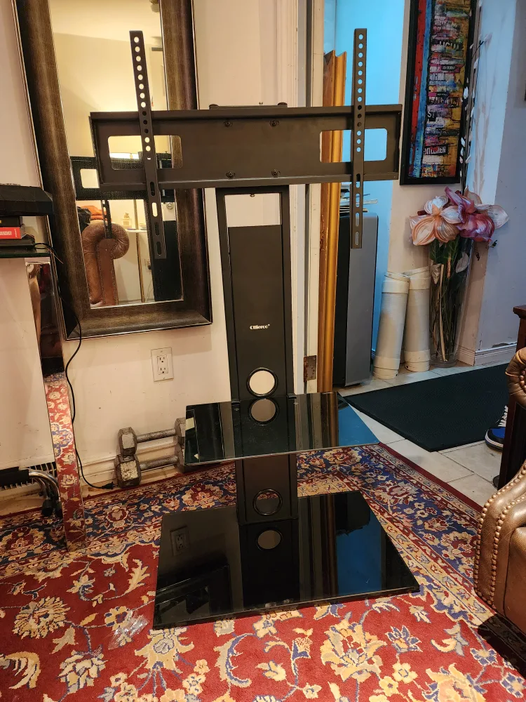 Ollieroo Tempered Glass TV Stand thumbnail