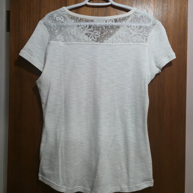 Bleu Gray XL White Lace Top image indicator(4)