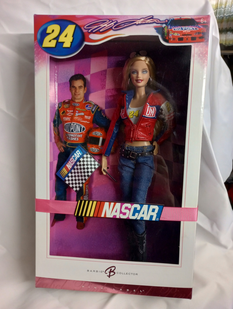 Jeff Gordon NASCAR Barbie Doll - Pink Label