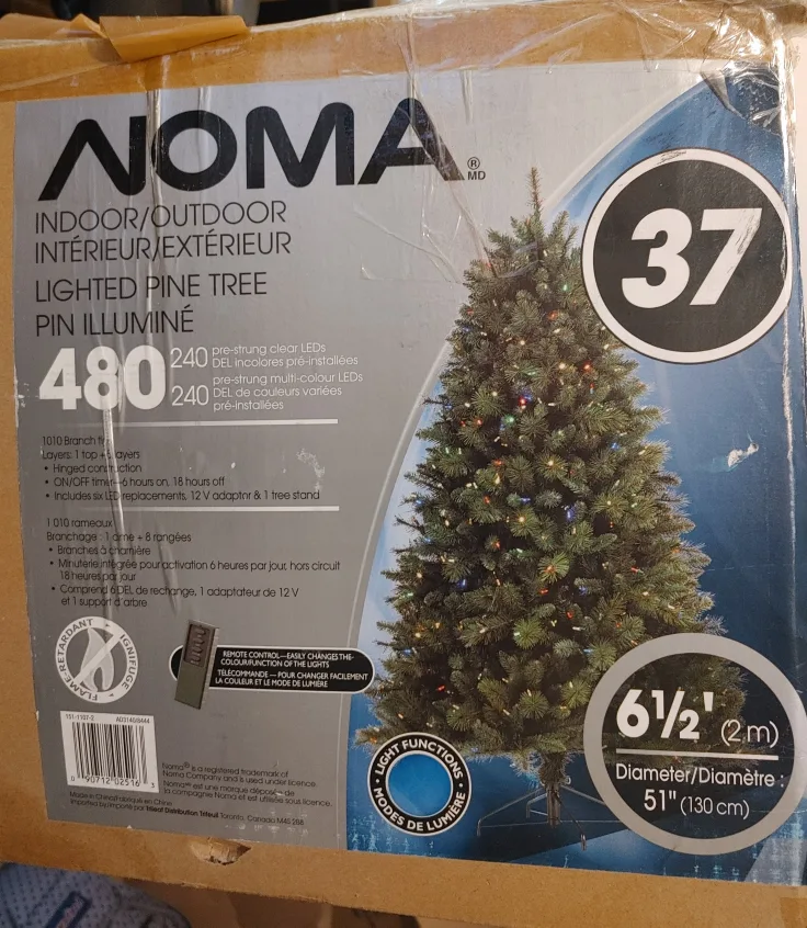 NOMA 6 1/2 ft Indoor/Outdoor Lighted Pine Tree thumbnail