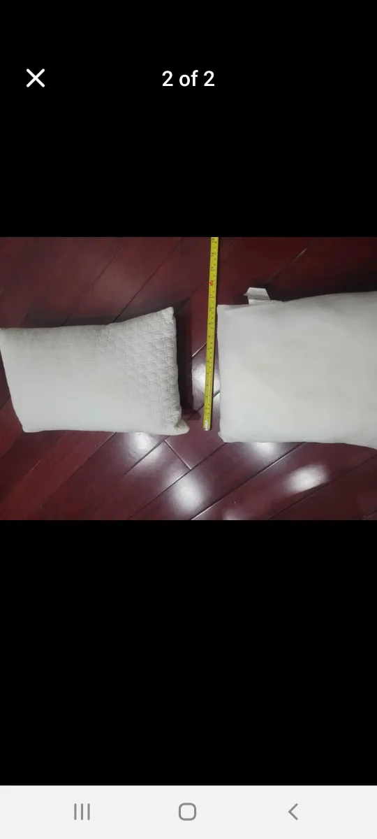 Two Small White cushion Pillows thumbnail