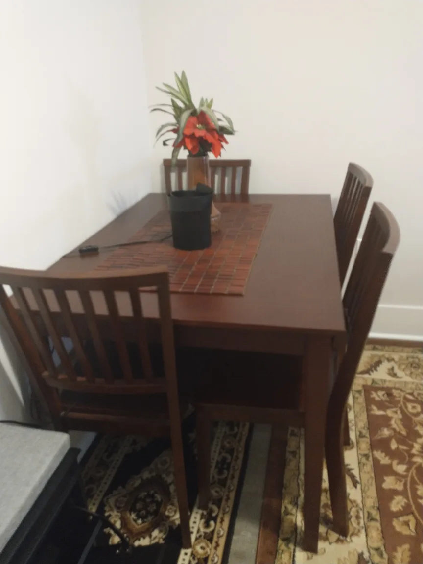Wooden Dining Table with Chairs image indicator(5)