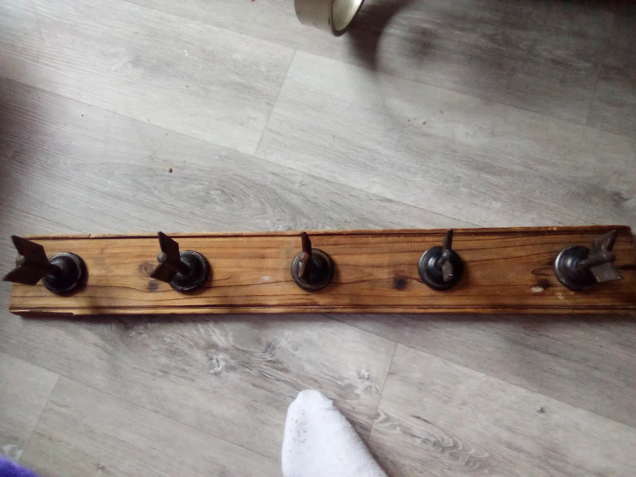 Rustic Wooden Coat Rack thumbnail