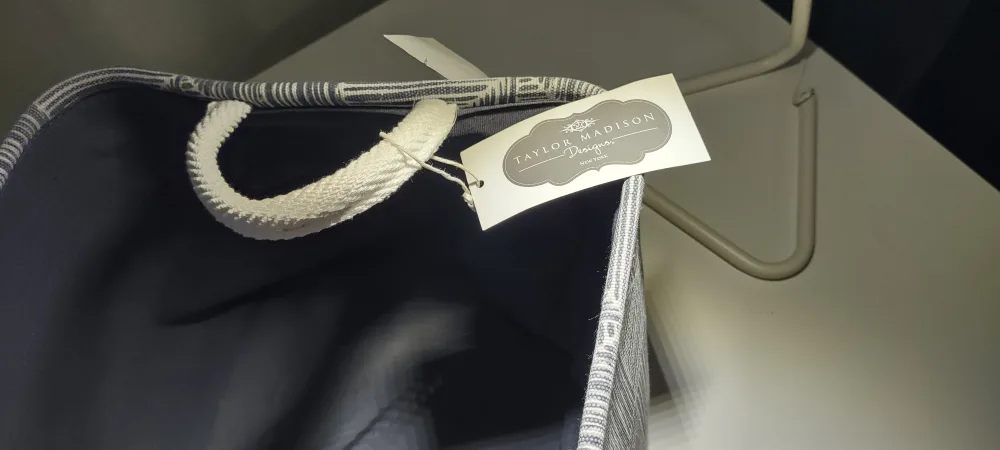 (NEW) Bouclair Storage Bin with Handles image indicator(4)