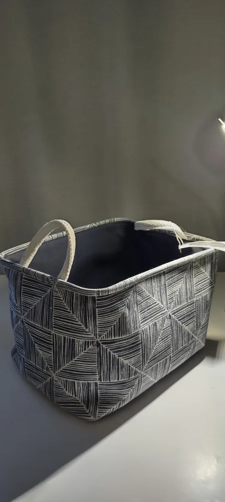 (NEW) Bouclair Storage Bin with Handles image indicator(5)