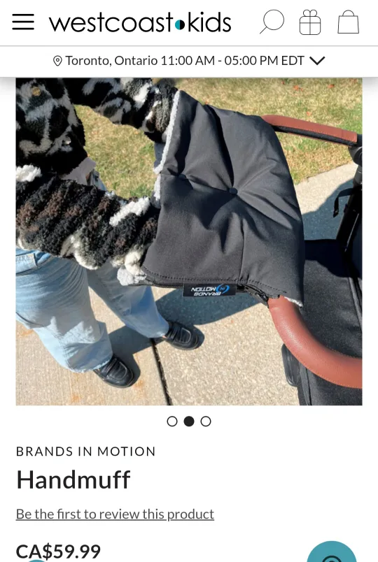 Brands In Motion Stroller Hand Muff - New in Box! thumbnail