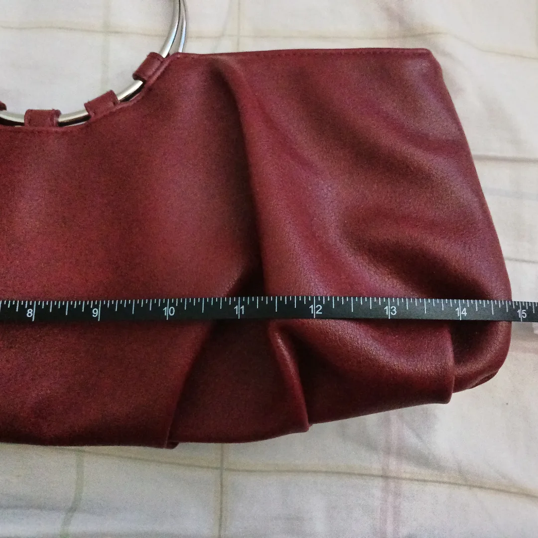 Burgundy Handbag with Ring Handles NEW image indicator(4)