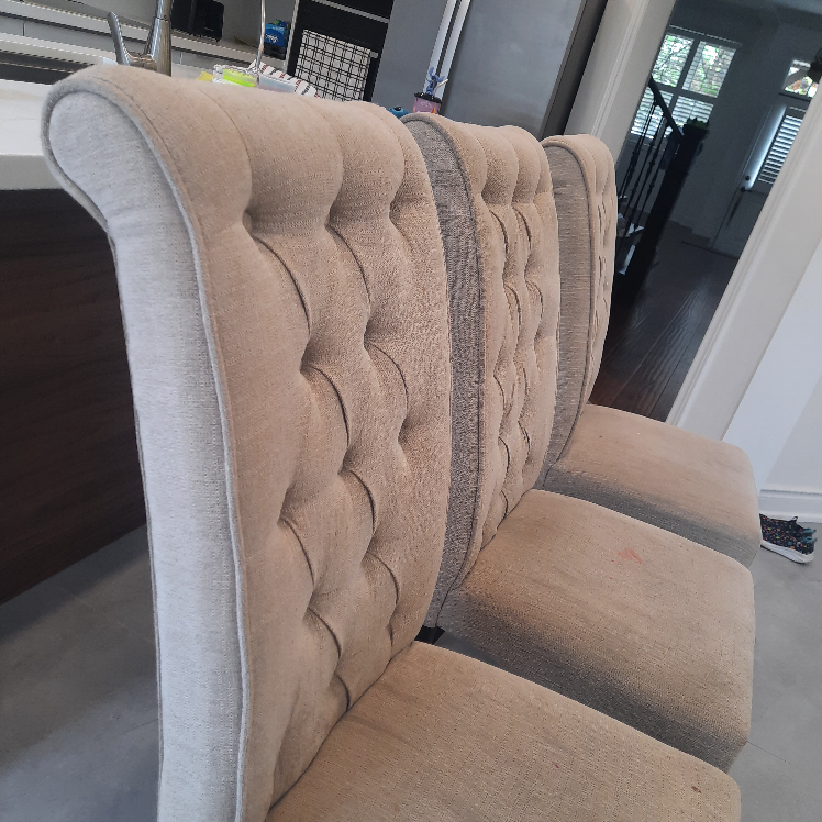 Set of 3 Button-Tufted Dining Chairs - photo 2
