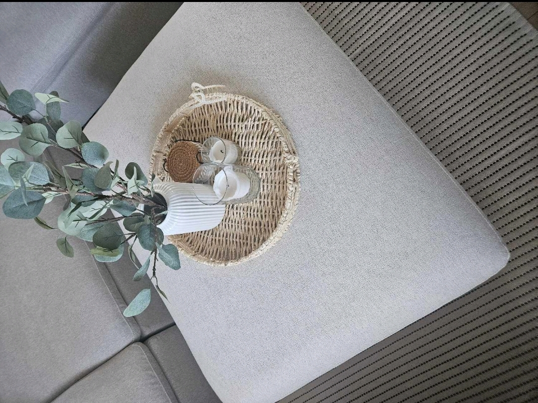 Oversized Cream Ottoman - photo 2