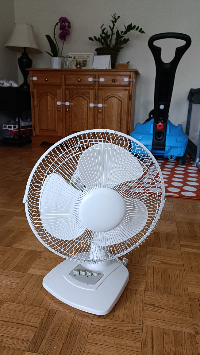 White Table Fan