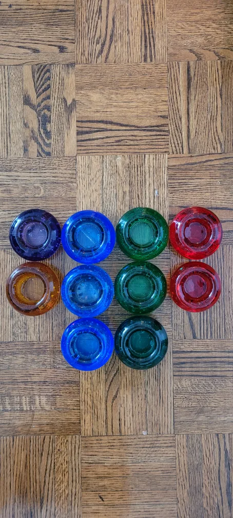 Set of 10 Retro Ikea handblown candle holders image indicator(2)