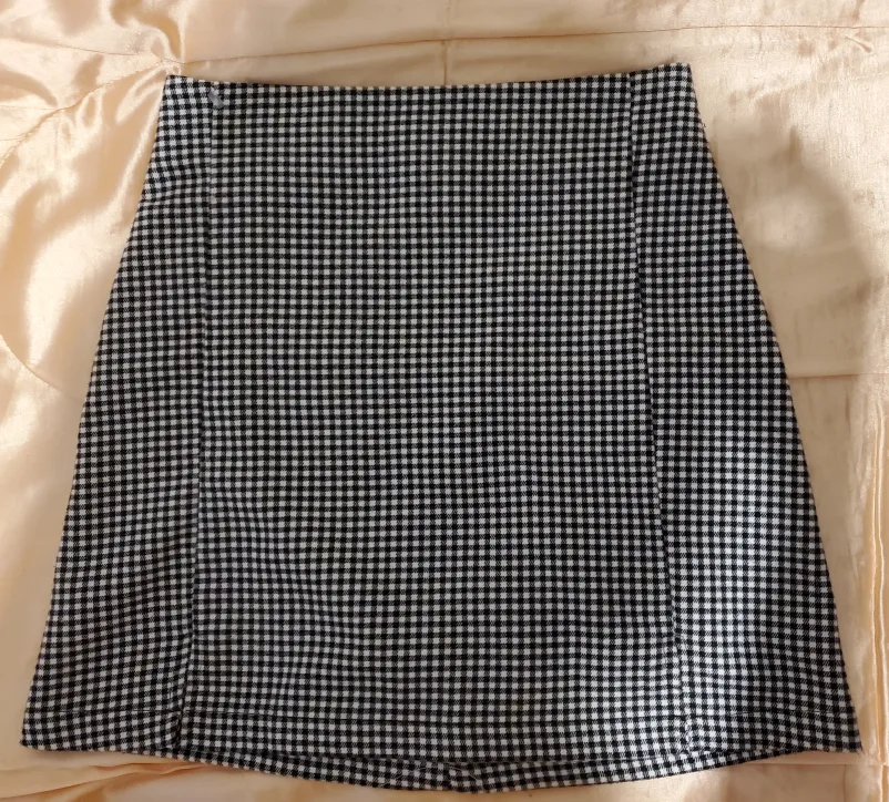 John Galt (Brandy Melville) grey plaid mini skirt thumbnail
