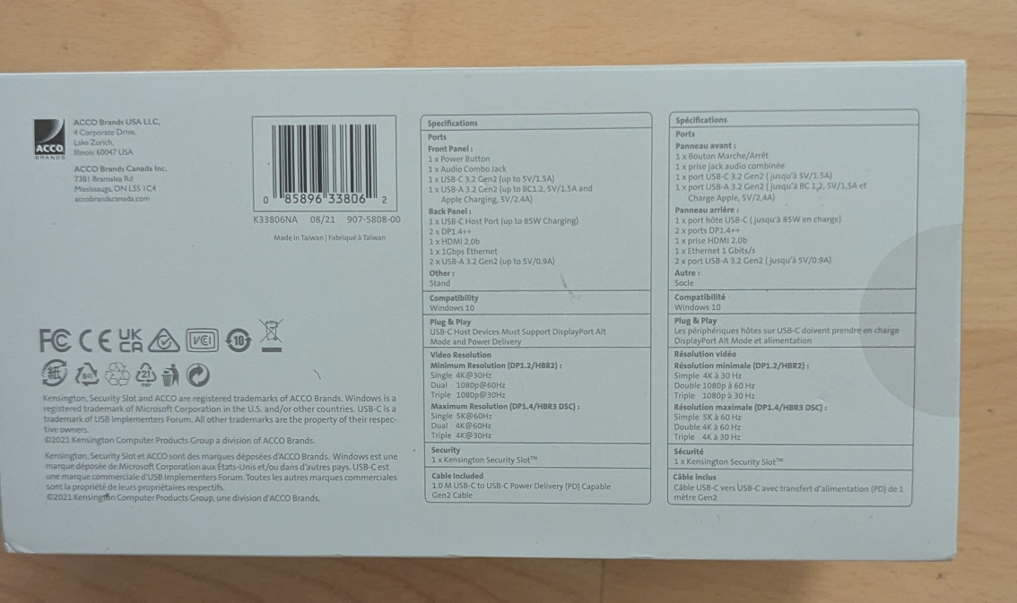 Kensington SD4840P USB-C Triple Video Driverless Dock - photo 4