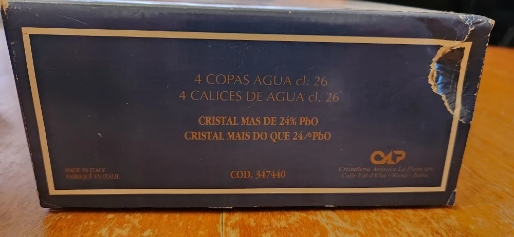 Set of crystal water glasses image indicator(2)