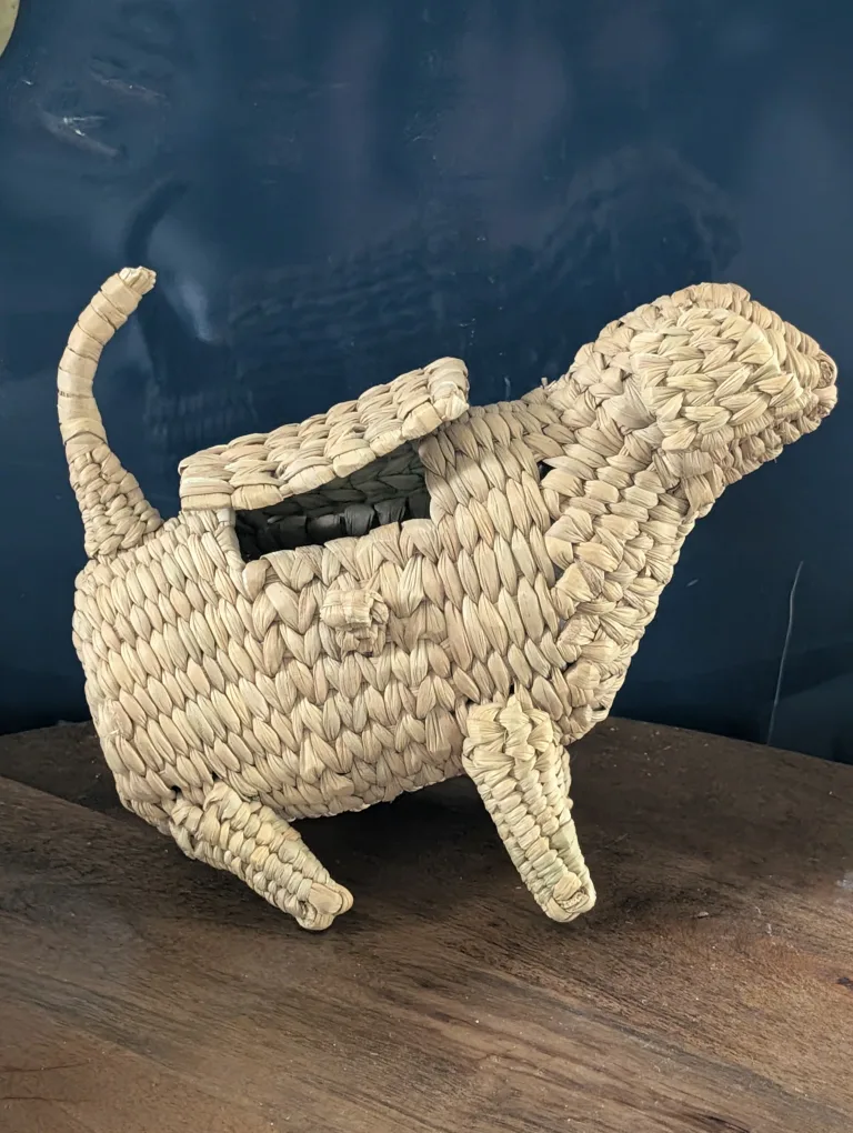 Woven Wicker Dog Basket thumbnail