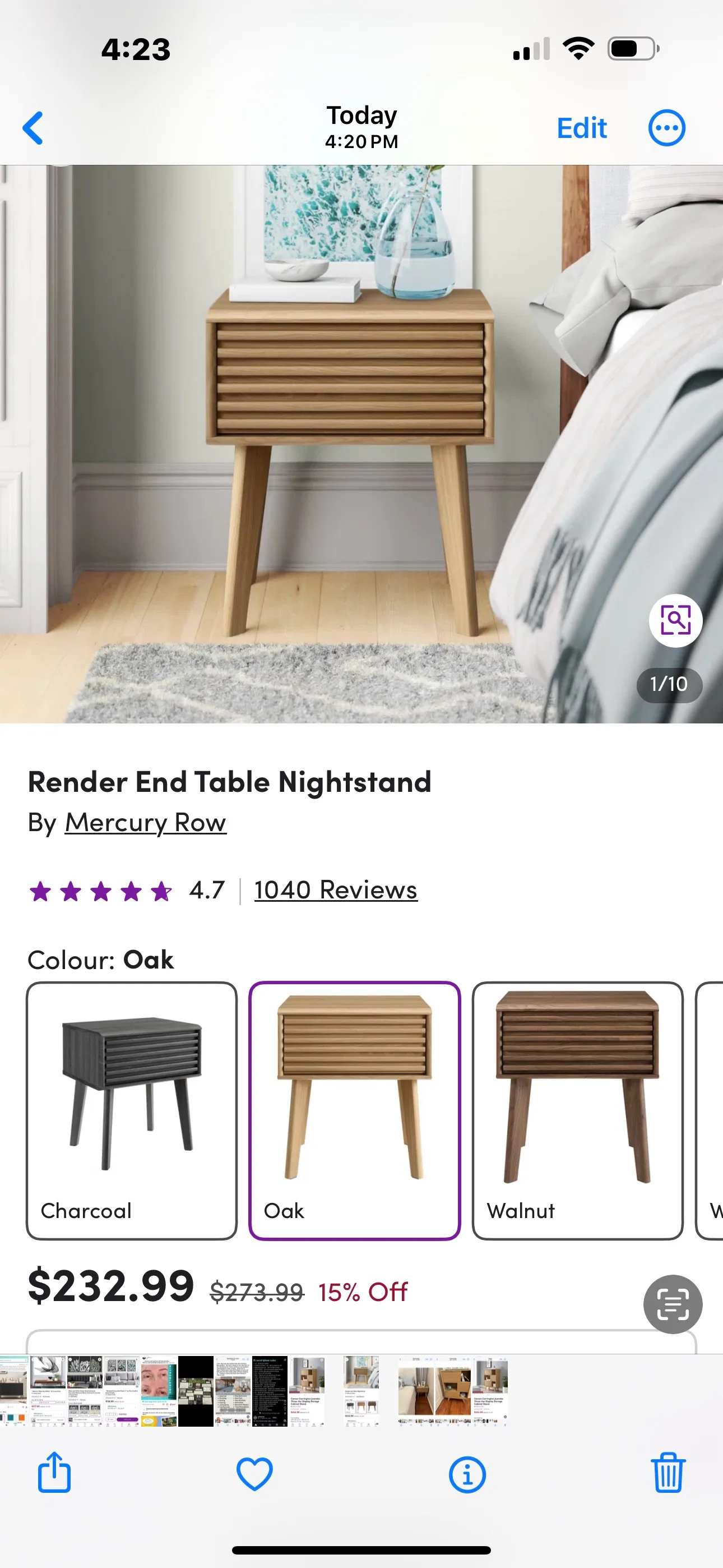 Three tier display cabinet & End table image indicator(4)