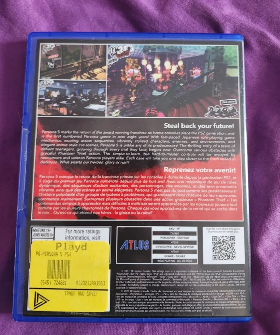 Persona 5 PS4 Game (Unopened) image indicator(2)