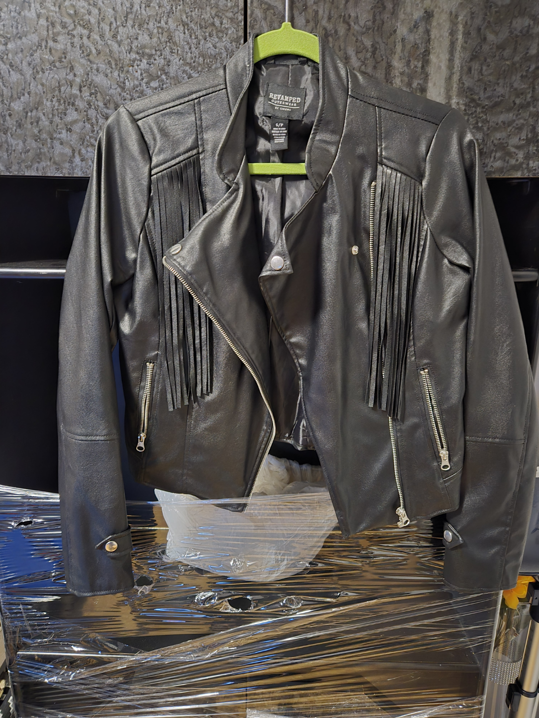 Revamped by Sirens Black Faux Leather Jacket