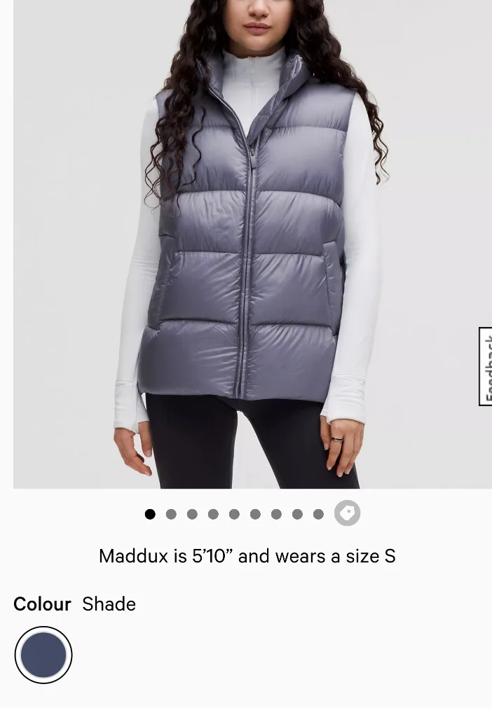 Lululemon Featherweight 900-Down-Fill Puffer Vest - Size S image indicator(2)
