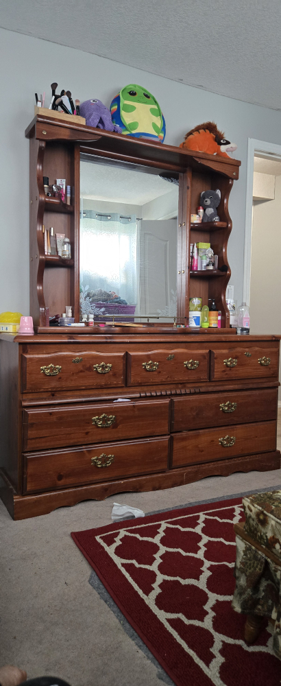 Dresser with mirror sold wood - photo 2