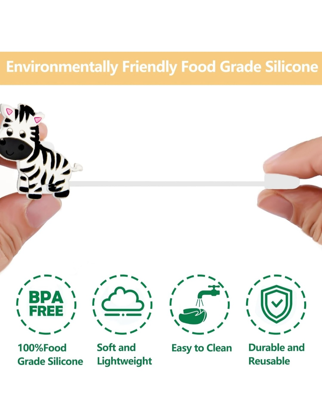 Animal Silicone Straw Toppers - photo 5