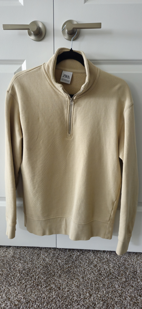 ZARA ZIP POLO SWEATSHIRT
