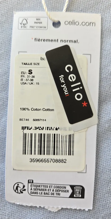 Celio* Light Blue Short Sleeve Button Up Shirt image indicator(2)