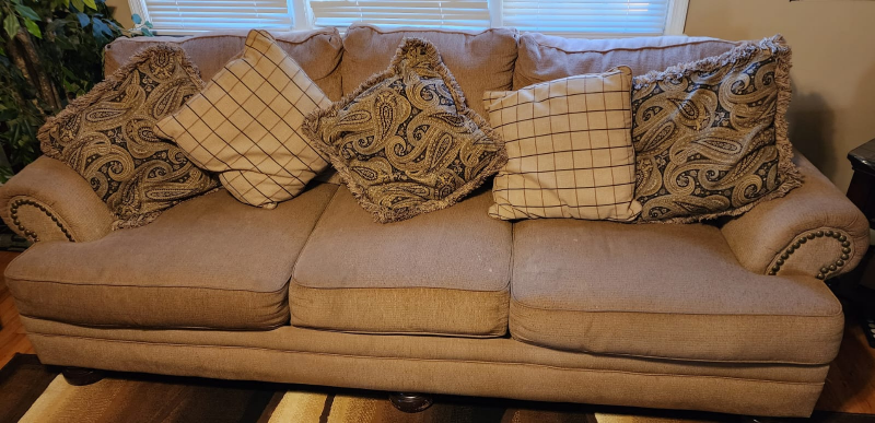 Brown Couch Set with Accent Pillows - photo 2