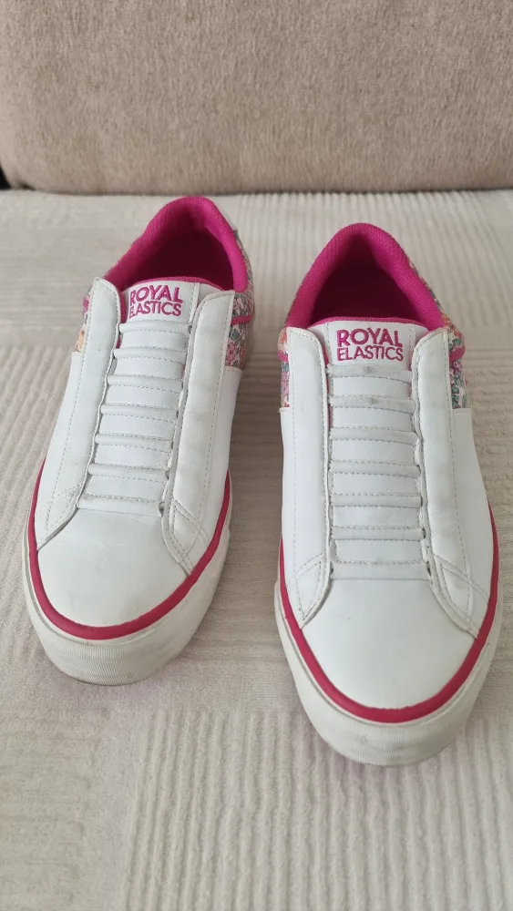 Royal Elastics Sneakers - White with Floral Accents thumbnail