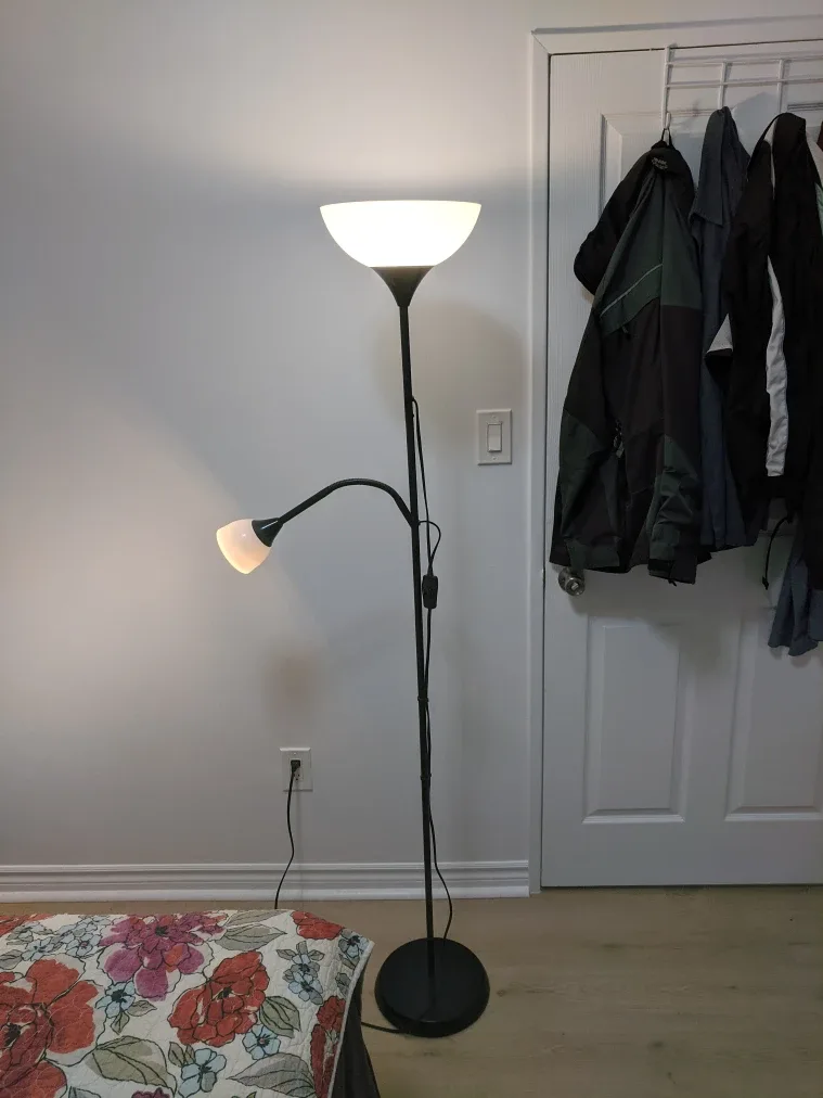IKEA  Floor Uplight/Reading Lamp - Black thumbnail