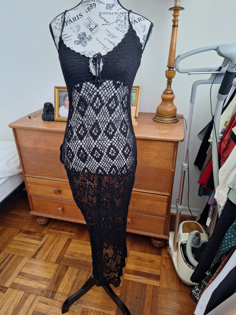 Black Crochet Dress - photo 3