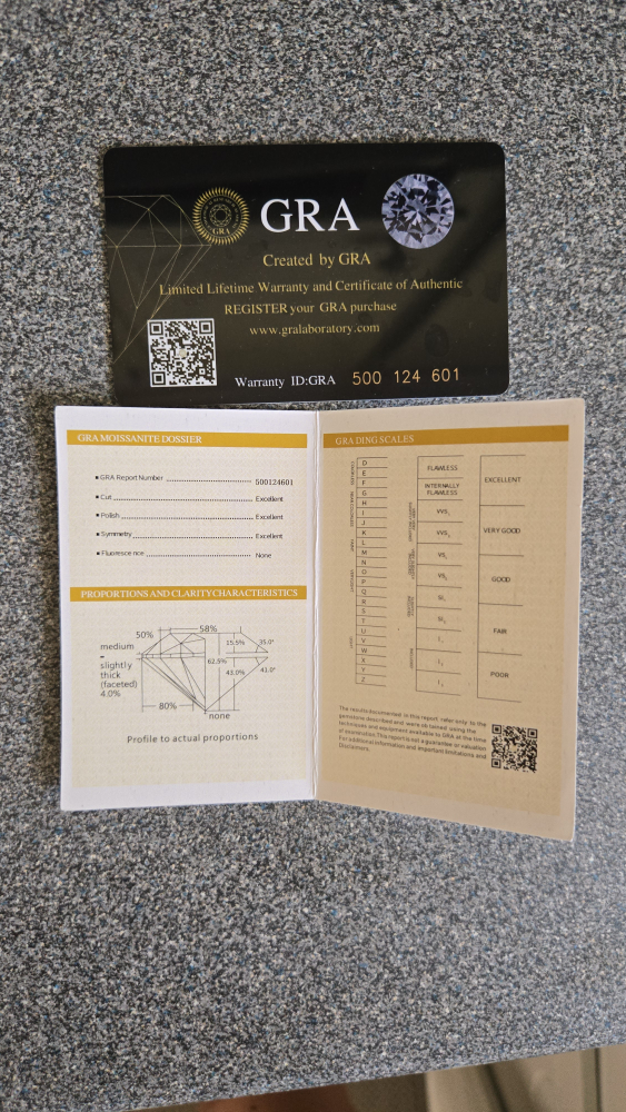 1 carat Moissanite Ring With Certificate - photo 4