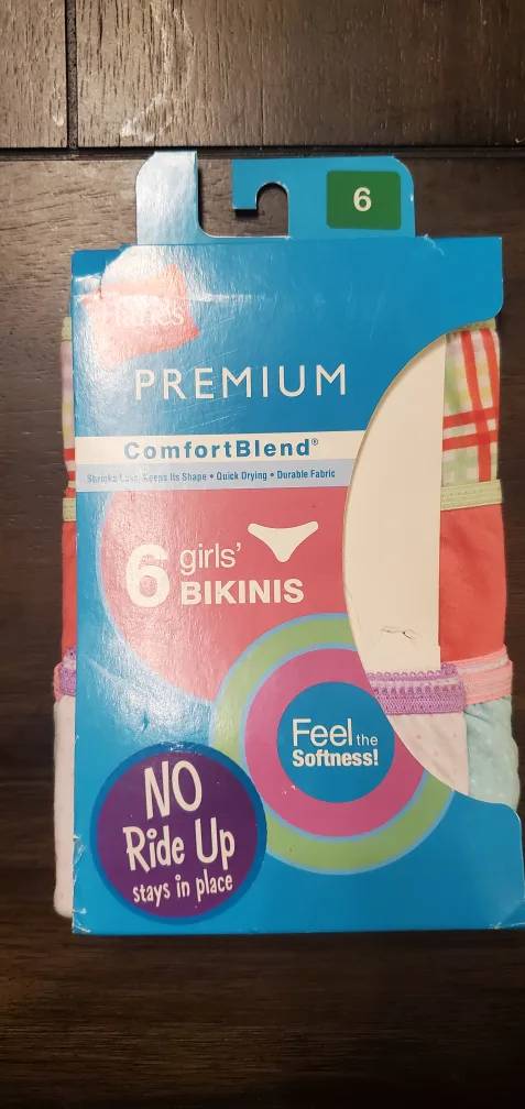 #freecycle 5 Pairs of Hanes Girls' Bikinis - Size 6 - New in Box thumbnail