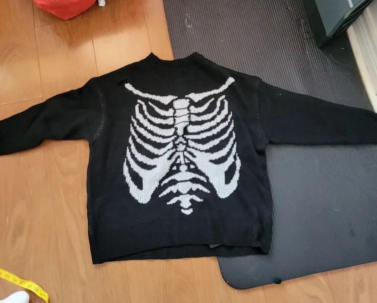 Skeleton Knit Sweater - Black thumbnail
