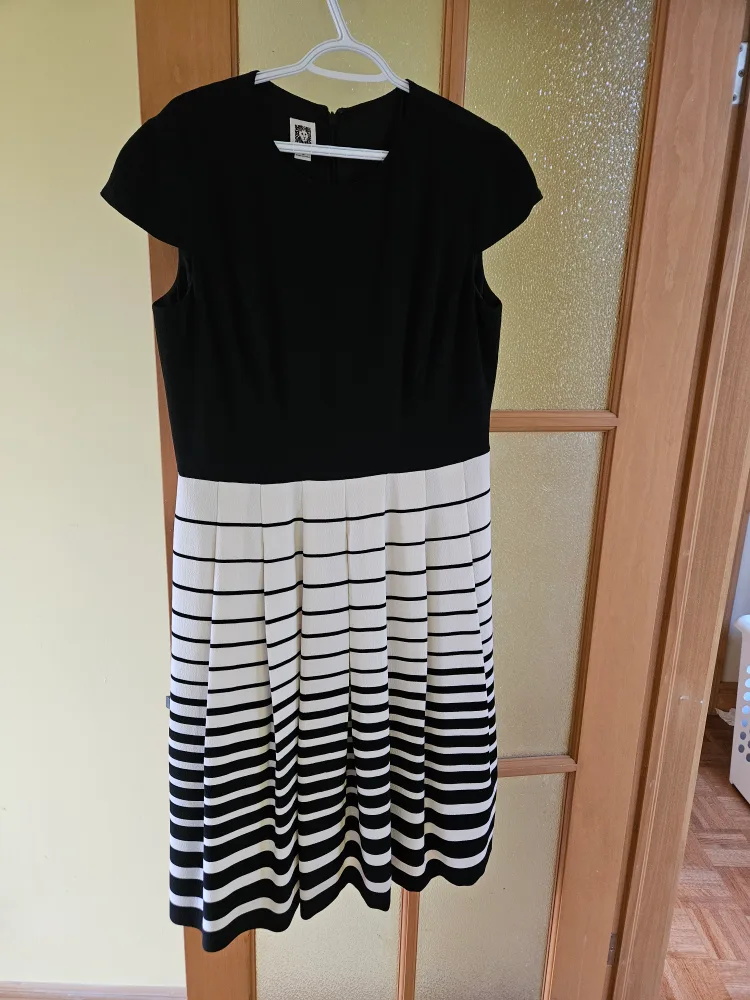 Anne Klein Black and beige Dress - Size 14 thumbnail