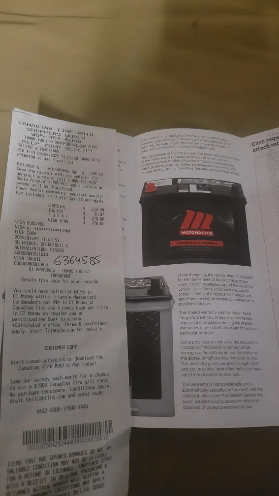 Motomaster Automotive Battery H6R - New! image indicator(3)