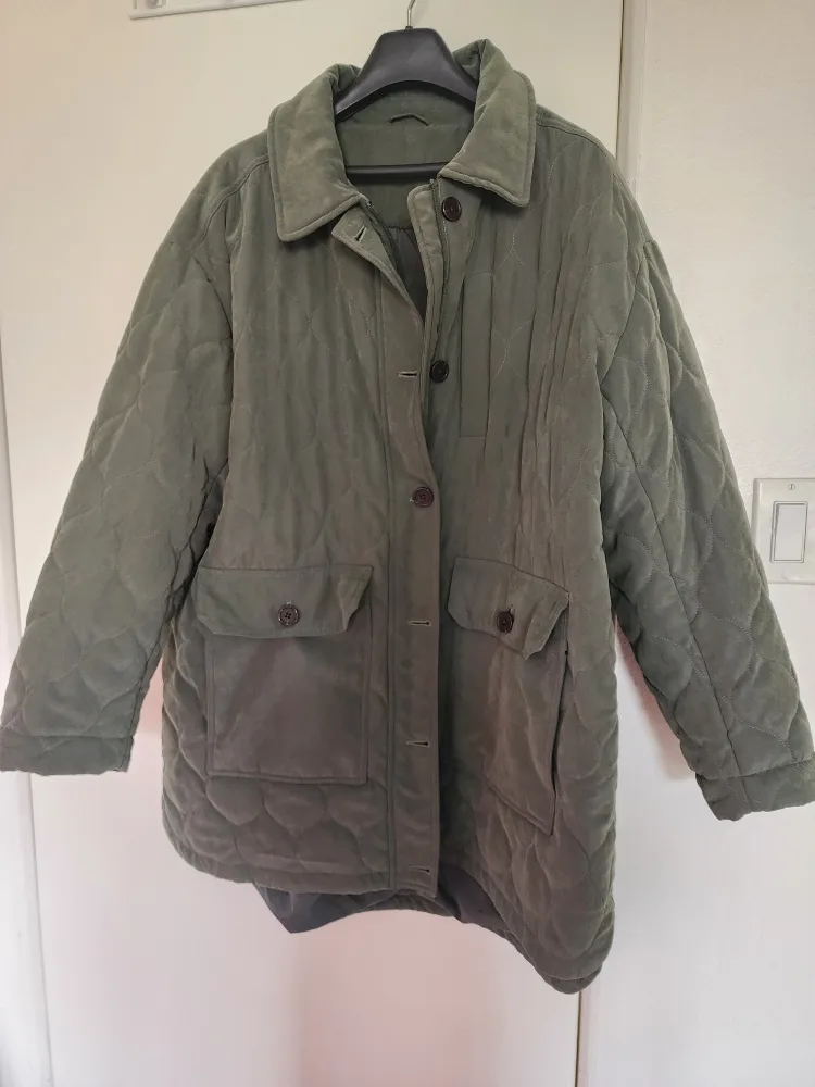 Quilted Jacket - Olive Green thumbnail